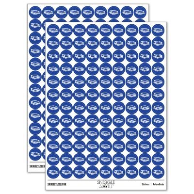 S'Mores Graham Cracker Chocolate Marshmallow Campfire Snack 200+ Round Stickers - Gloss Finish - 0.50" Size - Dark Blue