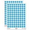Cute Kawaii Toasted Marshmallow 200+ Round Stickers - Gloss Finish - 0.50" Size - Light Blue view 1