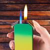 Butane Lighter, Dual Flame Lighter, Windproof, Refillable Butane Torch (No Gas) (Green) view 2