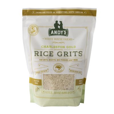 Andys Charleston Gold Rice Grits by White House Farms| Gluten Free & Non GMO | Sugar Free, Aromatic | Harvested in The USA | 1 Pack |24 Oz (1.5lb)