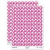 Bonsai Tree Solid 200+ Round Stickers - Matte Finish - 0.50" Size - Hot Pink view 1