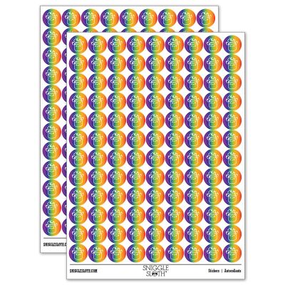 Cute Kawaii Toasted Marshmallow 200+ Round Stickers - Matte Finish - 0.50" Size - Rainbow