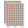 Cute Kawaii Toasted Marshmallow 200+ Round Stickers - Matte Finish - 0.50" Size - Rainbow view 1