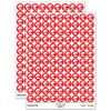 Bonsai Tree Solid 200+ Round Stickers - Matte Finish - 0.50" Size - Red view 1