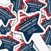 Custom Memorial Day Cupcake Toppers, 2x4 Inches, Solid Plastic Personalized Patriotic Cupcake Toppers, Star Shaped Dessert Picks (25) view 2