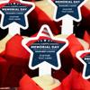 Custom Memorial Day Cupcake Toppers, 2x4 Inches, Solid Plastic Personalized Patriotic Cupcake Toppers, Star Shaped Dessert Picks (25) view 4