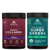 Ancient Nutrition Multi Collagen Advanced Powder Cleanse & Detox, Unflavored, 36 Servings + Organic SuperGreens Powder, Greens Flavor, 25 Servings view 1