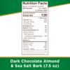 RUSSELL STOVER Sugar Free Dark Chocolate Almond & Sea Salt Bark, 7.5 oz bag ( 24 pieces) view 3