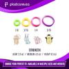 1000 Orthodontic Elastic Bands for Braces (Heavy 6.5 Oz, 3/16" Rabbit) - Intraoral Latex Dental Rubber Bands for Teeth Alignment and Gap Closure, Assorted Colors (10 Bags of 100) view 3