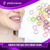1000 Orthodontic Elastic Bands for Braces (Heavy 6.5 Oz, 3/16" Rabbit) - Intraoral Latex Dental Rubber Bands for Teeth Alignment and Gap Closure, Assorted Colors (10 Bags of 100) view 4