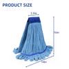 DRKLEAN Large Microfiber Tube Mop Heads,Heavy Duty Mop Head,Highly Absorbent,Commercial Mop Head Replacement,Wet Mop Heads Replacement,for Hardwood, Tile, Laminate Floors (Blue) view 2