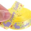 1 Roll Easter Spring Pastel Wired Ribbon Rolls Easter Bunny Wired Edge Ribbons Craft Ribbon Decorative Wrapping Ribbons for Wrapping Decoration view 2