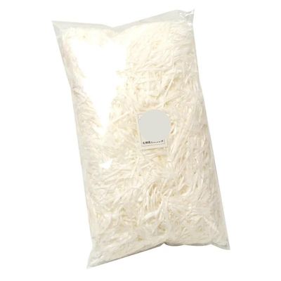 LiuliuBull 100g Colorful Shredded Crinkle Lafite Paper Raffia Filler DIY Wedding Party Gift Box Candy Material Packaging Filler (Color : White-100g, Size : 1PC)