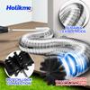 Holikme 32 Feet Dryer Vent Cleaner Kit, Lint Remover,Fireplace Chimney Brushes, Extends Up to 32 Feet, Synthetic Brush Head, Use with or Without a Power Drill view 2