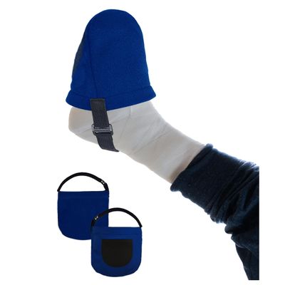 1 Pack Protective Foot Cast Socks Toe Covers Soft Warm Cast Toe Protector Cast Sock Toe Cover for Men and Women, Adjustable Cast Socks for Leg, Foot and Ankle, Socks for Casts Adults (Blue)