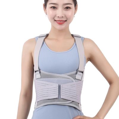 Adjustable Back Brace Female Posture Corrector Male Lumbar Brace Work Waist Support Belt Fitness Weightlifting Back Support Belt For Lower Back Pain Relief (Color : Gray, Size : X-Large)