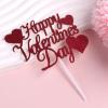 10Pcs Valentine's Day Cake Toppers Heart Cake Topper Red Glitter Valentines Cake Topper Love Cake Decorative Party Cake Decoration for Valentine's Day Birthday Gift view 3