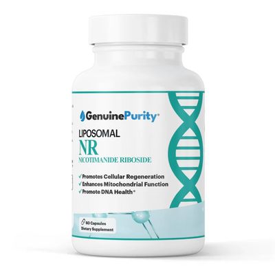 GenuinePurity Liposomal NR 300mg Nicotinamide Riboside Supplement | Advanced NAD Boost for Cellular Energy and Mitochondrial Function | Gluten Free, Vegan, USA Made, Non-GMO | 60 Capsules