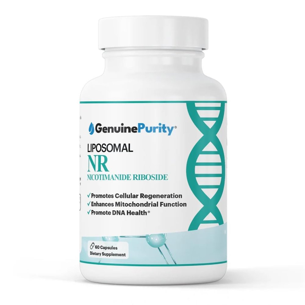 GenuinePurity Liposomal NR 300mg Nicotinamide Riboside Supplement | Advanced NAD Boost for Cellular Energy and Mitochondrial Function | Gluten Free, Vegan, USA Made, Non-GMO | 60 Capsules