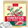 TeeLux Hibiscus Tea Bags, Premium Natural Hibiscus Flowers Tea, Caffeine Free, Refreshing Tart Flavor, 100 Count view 1