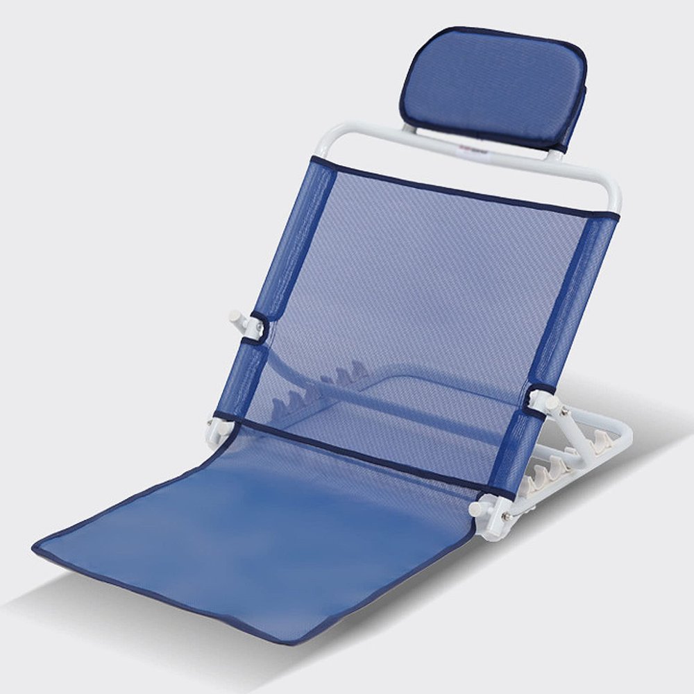 LxuRY Bed Backrest Support, Reading Pillows for Sitting in Bed Adult, Back Support for Bed Sitting Up, 5-Gears Adjustable Angle Back Rest, Portable Folding Bed Support, Load Bearing 136KG, Blue