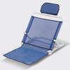 LxuRY Bed Backrest Support, Reading Pillows for Sitting in Bed Adult, Back Support for Bed Sitting Up, 5-Gears Adjustable Angle Back Rest, Portable Folding Bed Support, Load Bearing 136KG, Blue view 1
