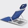 LxuRY Bed Backrest Support, Reading Pillows for Sitting in Bed Adult, Back Support for Bed Sitting Up, 5-Gears Adjustable Angle Back Rest, Portable Folding Bed Support, Load Bearing 136KG, Blue view 3