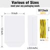 ZIMCEMS 50pcs 9x12 inch Bottom Gusset Clear Cellophane Gift Wrap Bags with 5" Twist Ties for Party, Birthday, Wedding, Home, Kitchen view 2