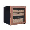 27L Cigar Humidor Cabinet Electric Cooling And Humidity Control 260 Capacity Cigar Humidor Cedar Fridge with 3 Layer Spanish Cedar Wood Shelves And Drawer,Wood Grain Color view 1