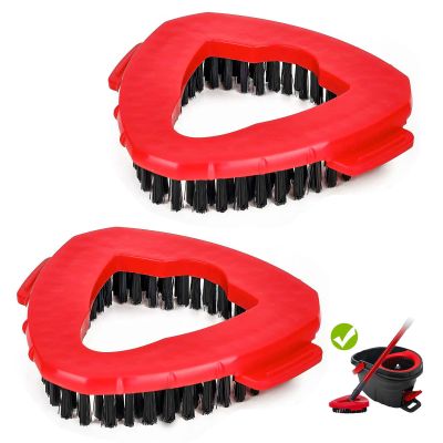 2 Pack Spin Scrub Brush Compatible for Oceda EasyWring 1 Tank System, Shower Scrubber Replacement Head, Hard Bristle Cleaning Brush for Kitchen,Tile and Bathroom