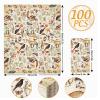 100Pcs Vintage Animal Paper Guest Napkins Rabbit Mushroom Butterfly Bathroom Napkins Retro Disposable Hand Towel Napkin for Home Holiday Party Supplies view 2