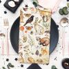 100Pcs Vintage Animal Paper Guest Napkins Rabbit Mushroom Butterfly Bathroom Napkins Retro Disposable Hand Towel Napkin for Home Holiday Party Supplies view 3