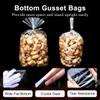 ZIMCEMS 100Pcs 5X7 inch Bottom Gusset Bags Clear Cellophane Gift Bags Plastic Gift Wrap Cello Bags for Party Favor Treats, Goodie,Bakery Cookie, Candy with 5" Twist Ties view 3