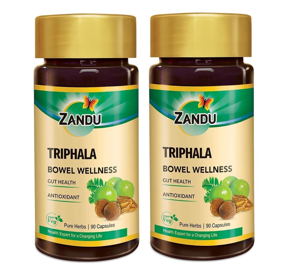 MAGICHOOD Triphala Capsules, Supports Bowel Wellness & Healthy Gut, Helps to Boost Immunity & Useful for Digestion, Antioxidant Properties (Pack of 90 Veg Capsules x 2)