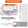 1100Pcs (11 Sizes) Micro Screw Kit Eyeglass Sunglass Repair Kit with Magnetic Phillips Screwdriver and Tweezers for Repairing Spectacles(Come with Nose Pads), Watches, Jewelry and Cell Phones view 3