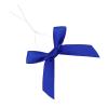 AKLVBL 50 Pack Blue Satin Ribbon Twist Tie Bows for Treat Bags, Gift Bags, Bakery Candy Bags and Package Decorating Ribbon Bow, Bowknot for Gifts view 1
