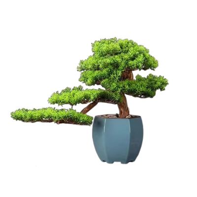 WAOCEO Fake Bonsai Tree Artificial Bonsai Plant Decoration Green Plant Home Entrance Living Room Hotel Decoration Artificial Bonsai Tree (Color : A)