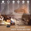 Sound Machine White Noise Machine with 70 Natural Soothing Sounds Sleeping Timer Memory Function 30 Volume Levels Brown Noise Sleep Sounds Machine Powered by USB for Baby Kids Adults,Black view 2