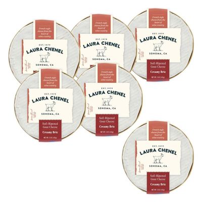 Laura Chenel Goat Brie Mini Wheel, 5 OZ, 6 Pack