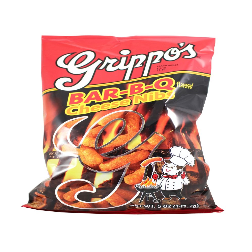 Grippo's BBQ Cheese Nibs | 5 Ounce Bag (Pack of 3) | Spicy Barbecue Cheese Puffs | Includes GreenZep Sticker