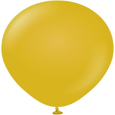 12" Kalisan Brand Latex Balloon Retro Mustard 50 Count
