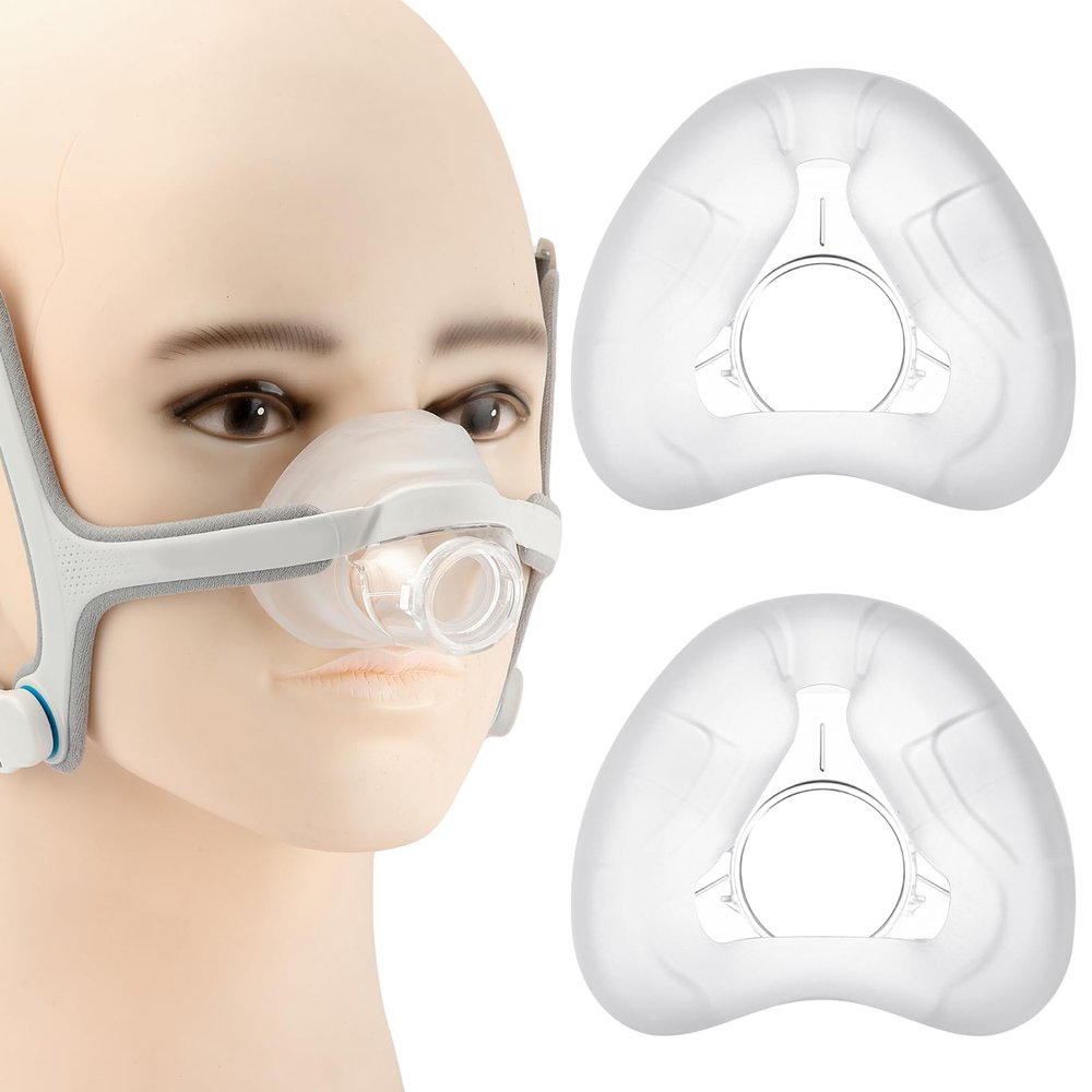 Iduola Replacement AirFit N20 Nasal Cushion (2 Packs) - Reliable Seal, Softer Wear and Durable Supplies for Air-Fit N20 - Enhance Sleep Quality with Snug Fit on Original Frame (Medium)