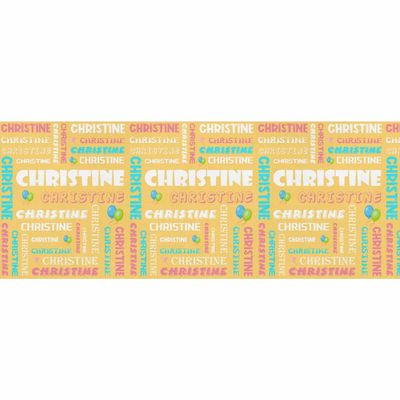 Personalized Birthday Gift Wrapping Paper - Custom Photo Name Text Wrapping Paper, Customized Gift Wrap for Adults Kids Boys Girls Friend Anniversary Birthday Valentine's Day, Made in USA (58"x 23")