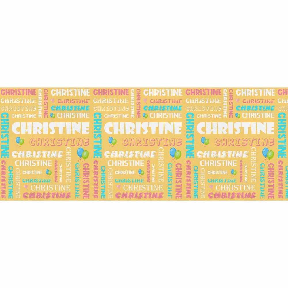 Personalized Birthday Gift Wrapping Paper - Custom Photo Name Text Wrapping Paper, Customized Gift Wrap for Adults Kids Boys Girls Friend Anniversary Birthday Valentine's Day, Made in USA (58"x 23")