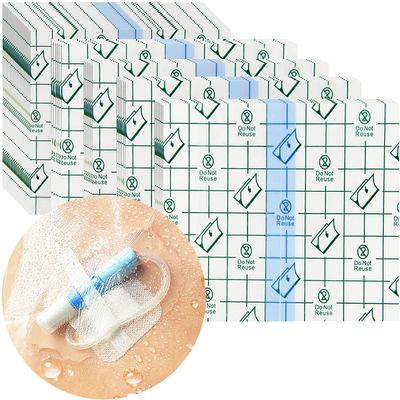 6"x8" Waterproof Dialysis Catheter Shower Cover Chest Port Shield Protector for Central Line G Feeding Tubes Transparent Wound Dressing, Pack of 50