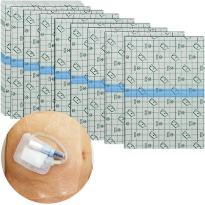 10"x12" Waterproof Dialysis Catheter Shower Cover Chest Port Shield Protector for Central Line G Feeding Tubes Transparent Wound Dressing, Pack of 25