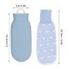 550ml Hot Water Bag Hot Water Bottle Silicone Water Bottle with Cover Knitted Silicone Plush Cute Cartoon Explosion Proof Leakproof for Family Life (Blue) view 2