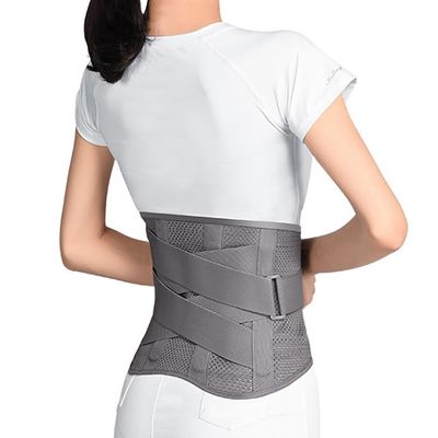 Back Brace With 3 Removable Lumbar Pads Men Women Work Fitness Waist Back Support Tummy Control Breathable Lumbar Decompression Belt For Lower Back Pain Relief (Color : Gray, Size : X-Large)