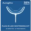 Auraglow Plug-in LED Teeth Whitening Kit Wired Light Device 35% Carbamide Peroxide Gel 12 Treatments at-Home Tooth Whitening System Enamel-Safe at-Home Whitening for Coffee & Tea Stains view 1