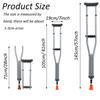1 Pair Folding Aluminum Underarm Crutches for Adults and Teenager, 220 LBS Capacity, Lightweight Adjustable Crutches, for Travel or Work view 3